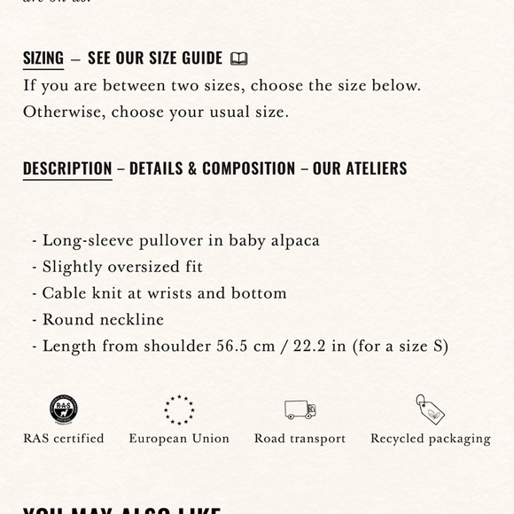 Sezane Amiel Sweater S - Picture 6 of 6